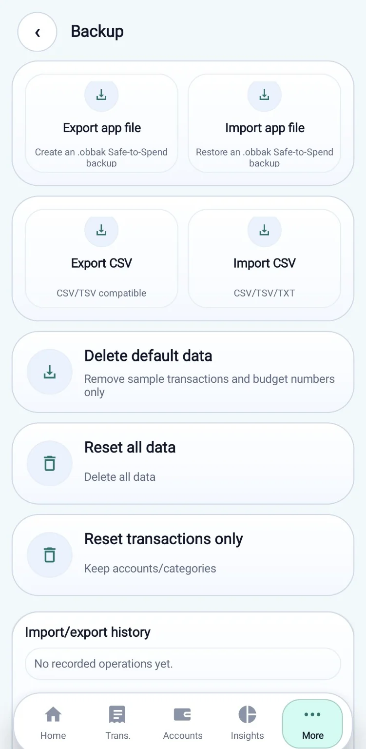 Safe-to-Spend screenshot 3
